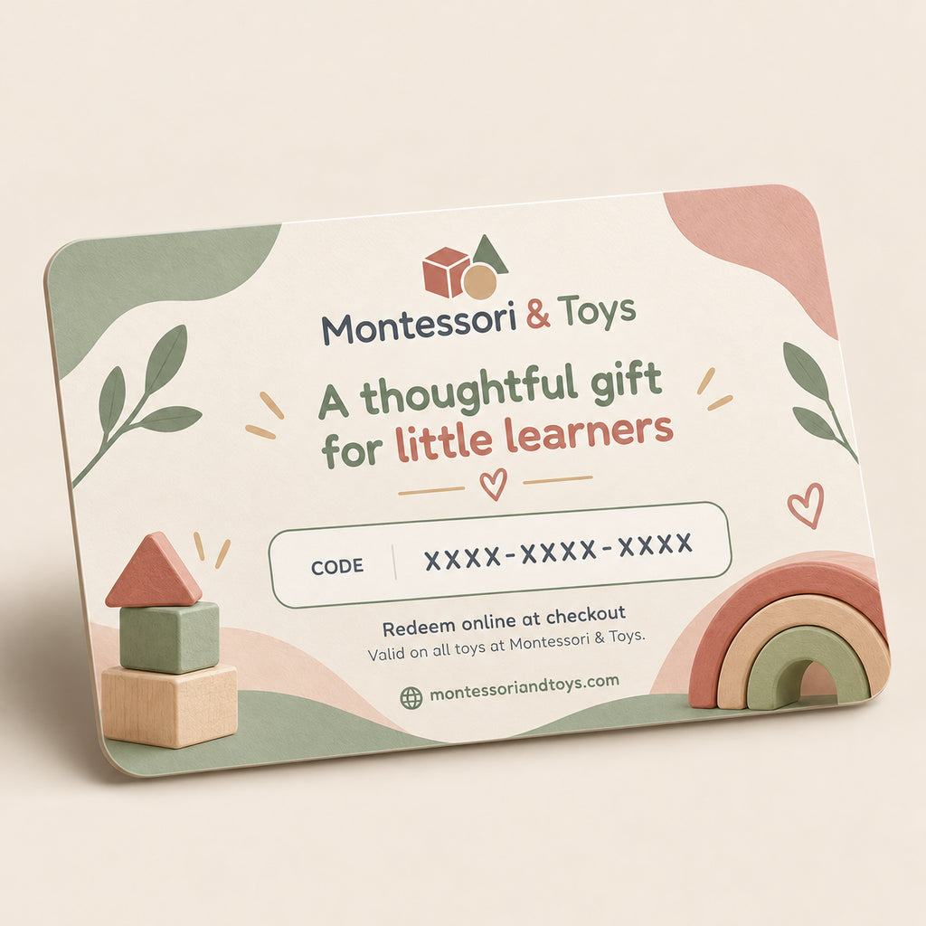 Montessori & Toys gift card for Montessori-inspired kids' toys