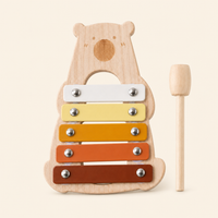 Montessori Bear Wooden Xylophone product photo on a cream background