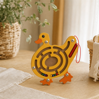 Duck Wooden Maze in a bright Montessori playroom