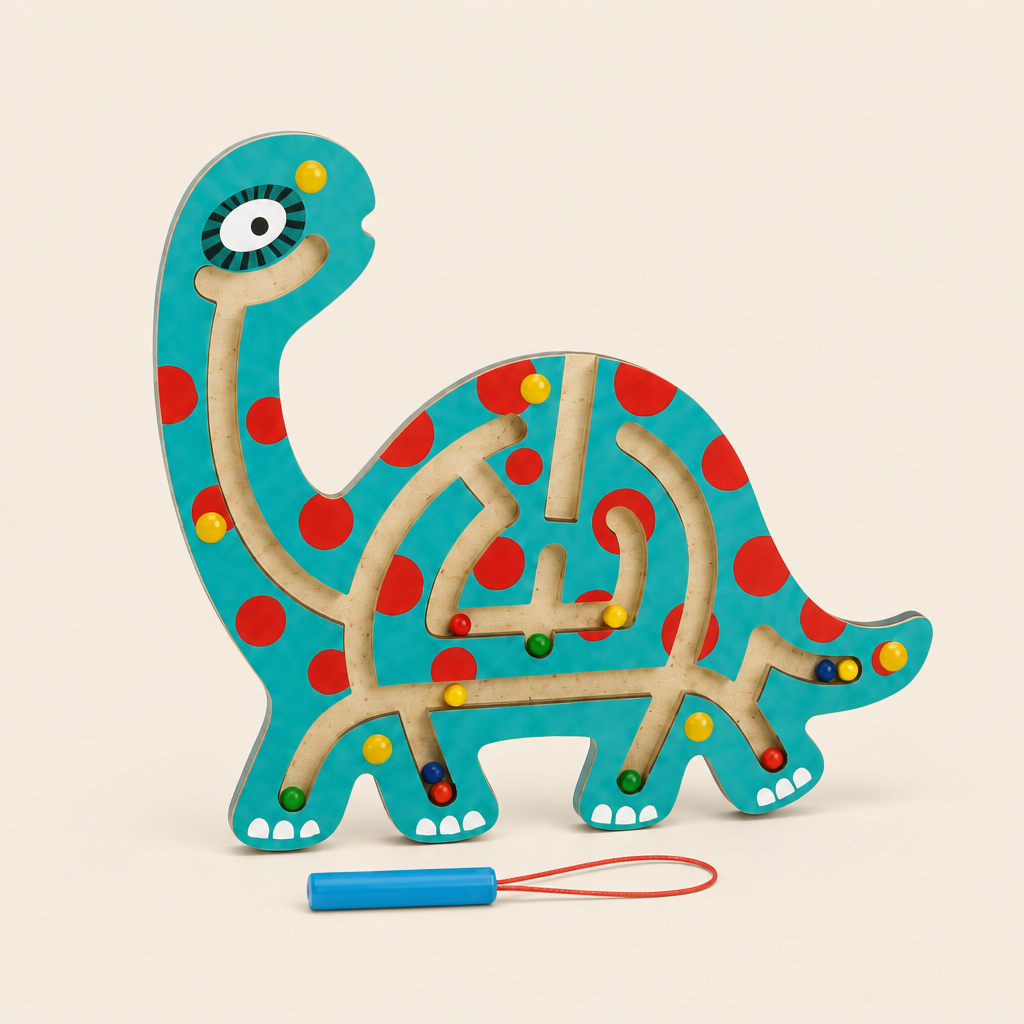 Montessori Wooden Dinosaur Maze – Brontosaurus product photo