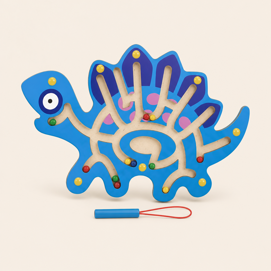 Montessori Wooden Dinosaur Maze – Stegosaurus product photo