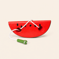 Montessori Wooden Food Lacing Set – Watermelon product photo