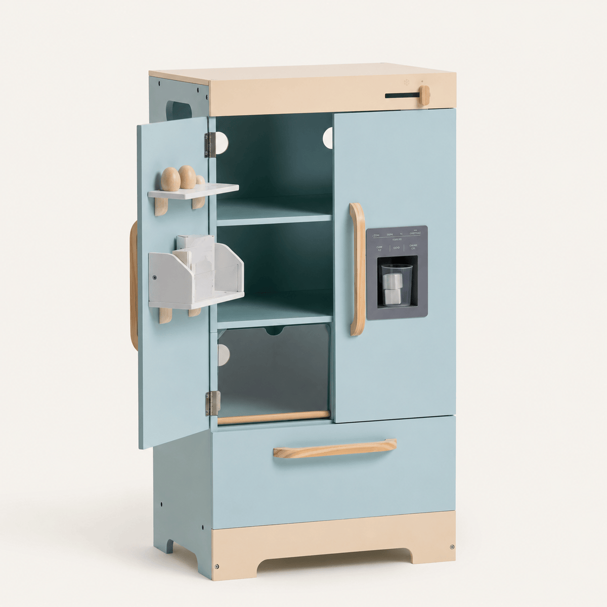 Kids Wooden Play Kitchen Full Set Blue Montessori & Toys