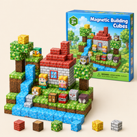 Montessori Magnetic Cubes Waterfall Cabin product photo on a cream background