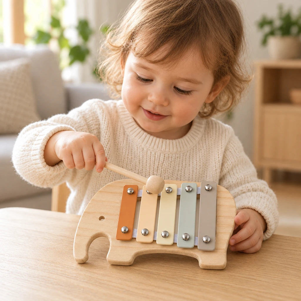 Montessori Elephant Wooden Xylophone