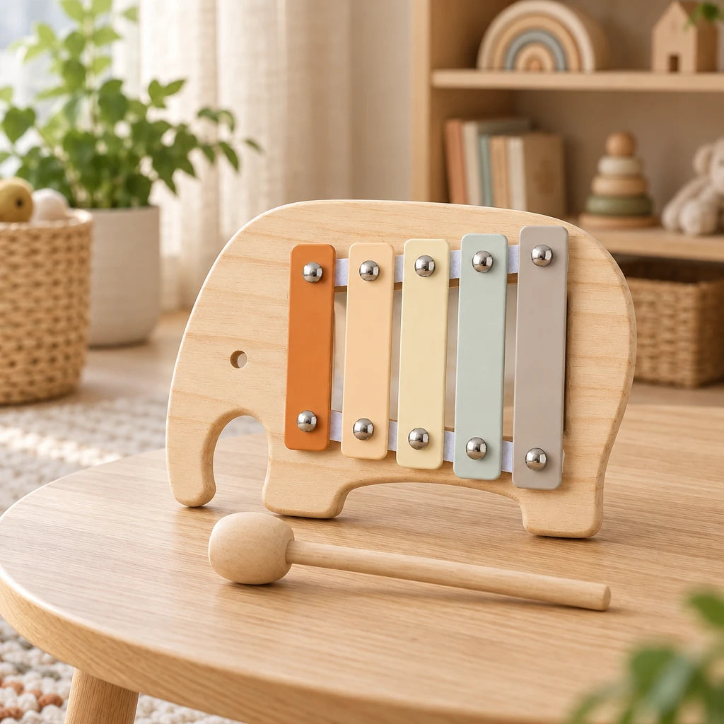 Montessori Elephant Wooden Xylophone
