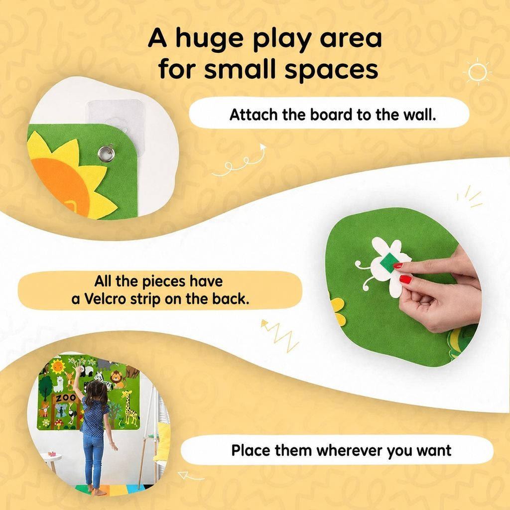 Montessori Felt Learning Busy Board L'atelier Montessori