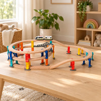 Montessori Magnetic Crane Train Set 60 Pieces