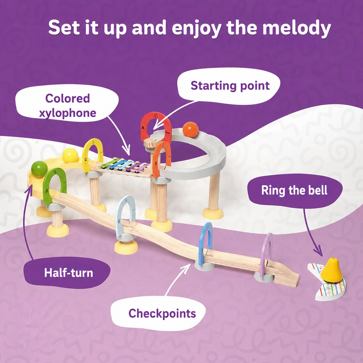 Montessori Musical Marble Run L'atelier Montessori