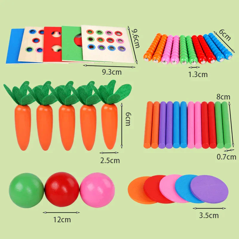 Montessori Shapes and Colors Box with Balls L'atelier Montessori