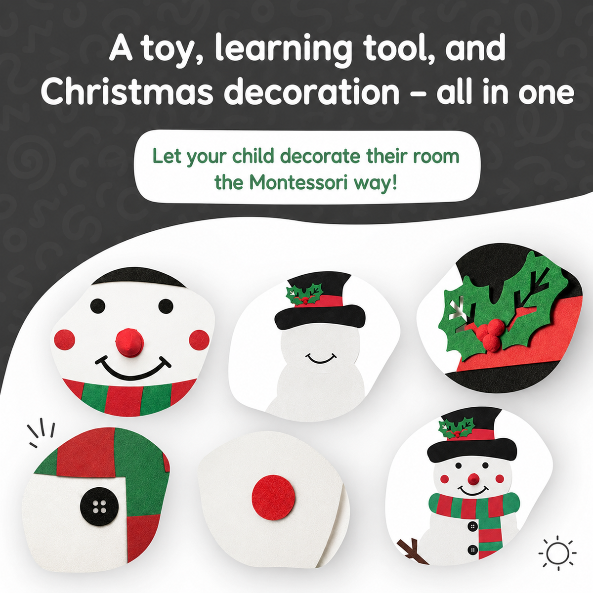 Montessori Snowman L'atelier Montessori
