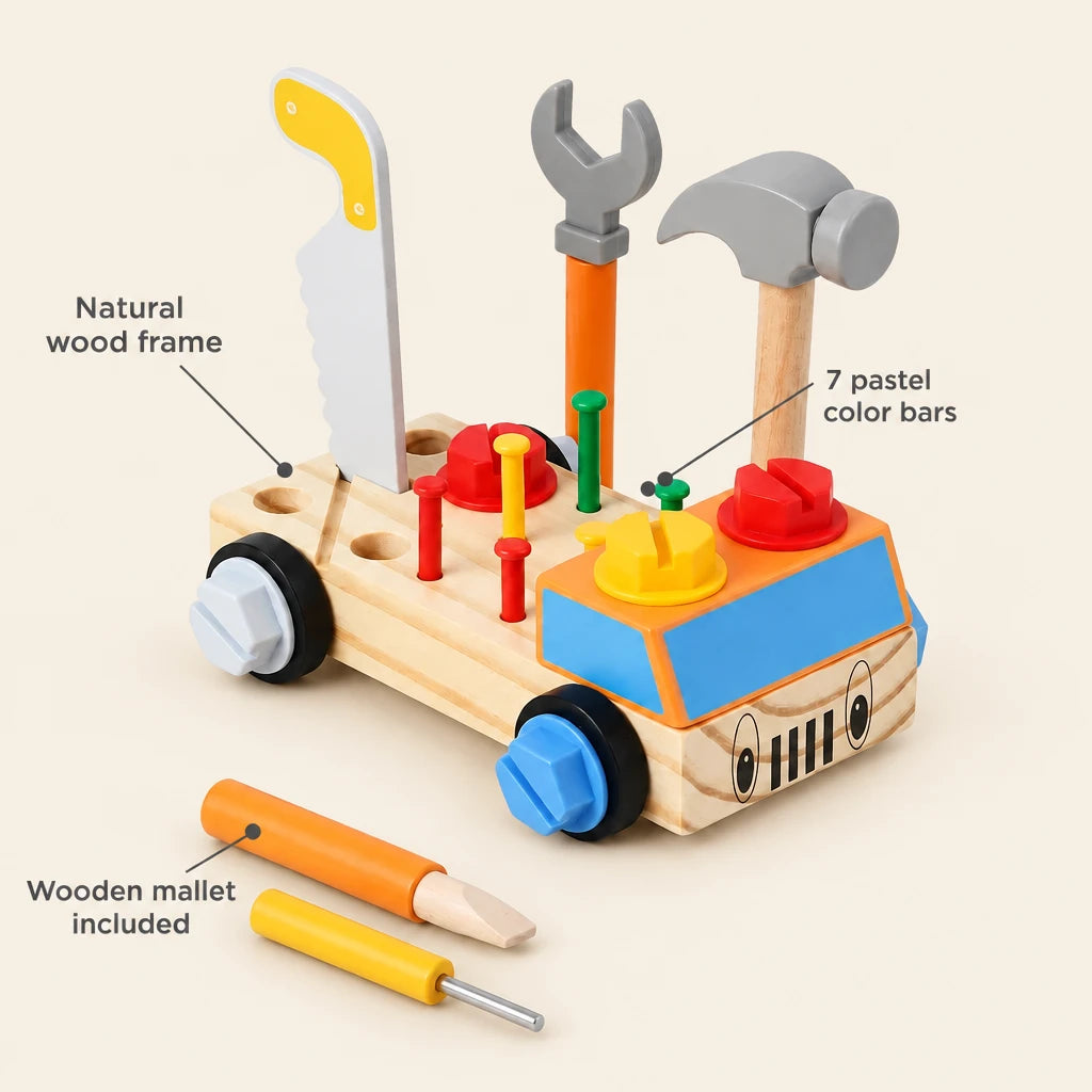Montessori Tool Truck Building Set