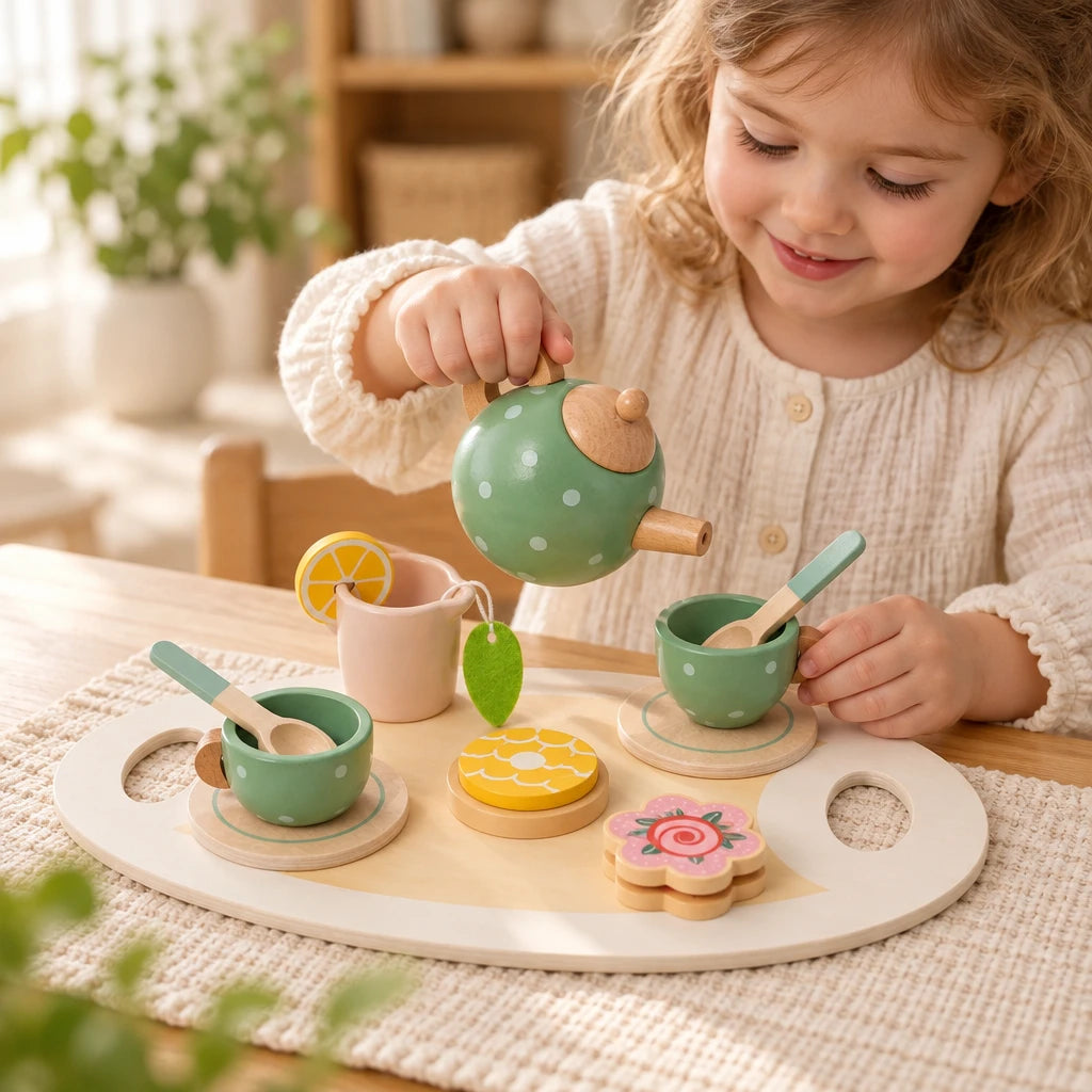 Montessori Wooden Tea Set 15 Pieces