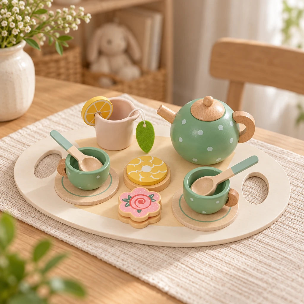 Montessori Wooden Tea Set 15 Pieces