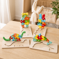 Numbered Animal Puzzles 4-Pack in a bright Montessori playroom
