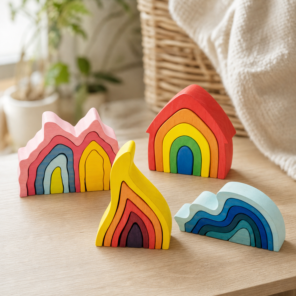 Special Edition Stacking Puzzle in a bright Montessori playroom