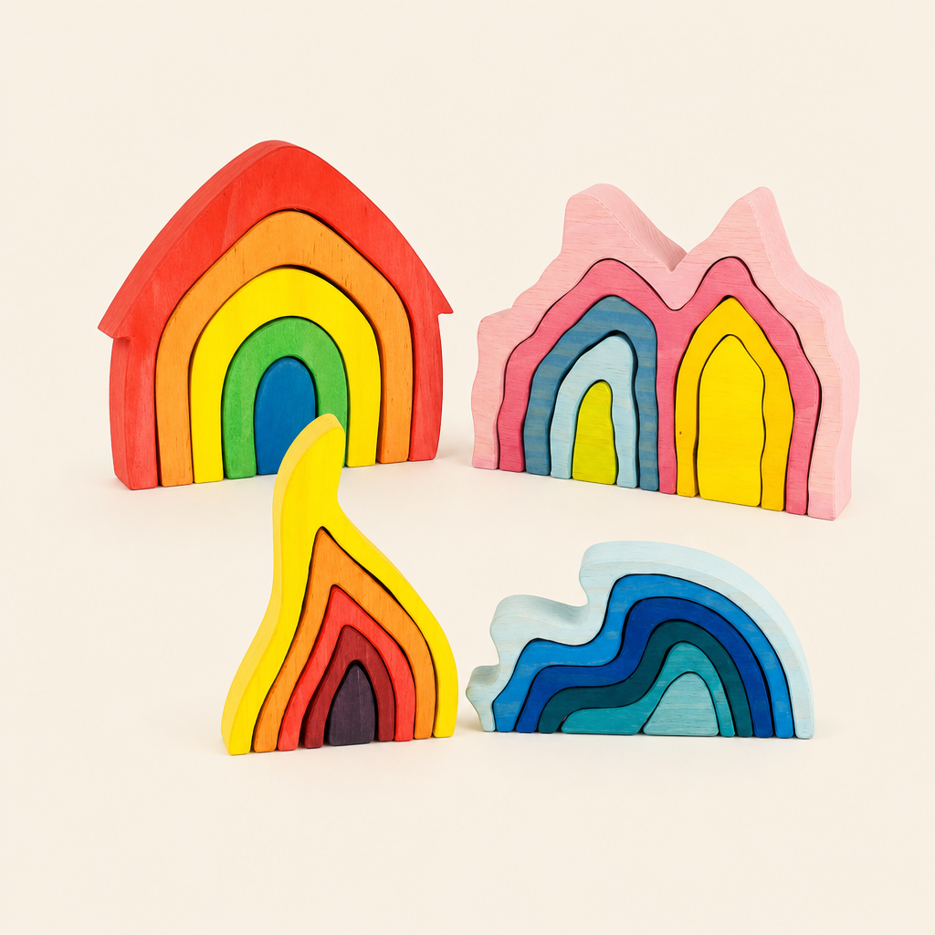 Montessori Special Edition Stacking Puzzle product photo on a cream background